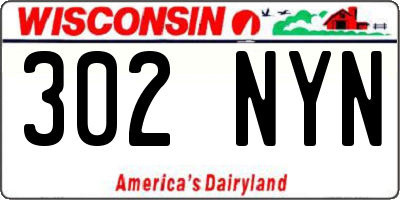 WI license plate 302NYN