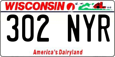 WI license plate 302NYR