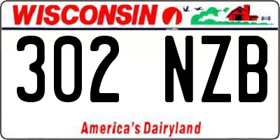 WI license plate 302NZB