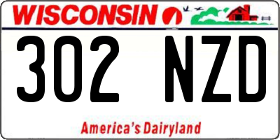 WI license plate 302NZD