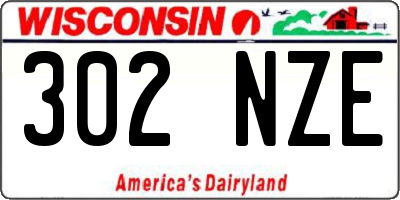 WI license plate 302NZE