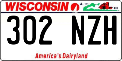 WI license plate 302NZH