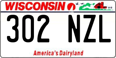 WI license plate 302NZL