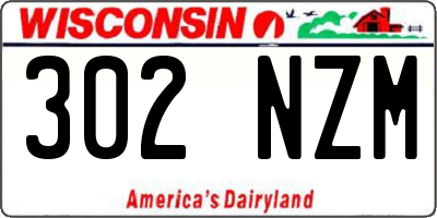 WI license plate 302NZM
