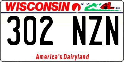 WI license plate 302NZN