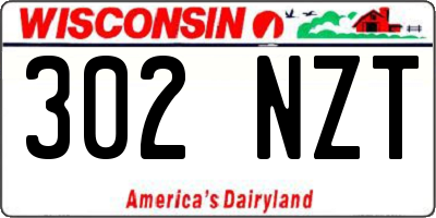 WI license plate 302NZT