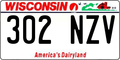 WI license plate 302NZV