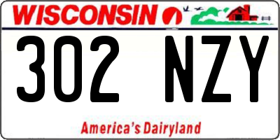 WI license plate 302NZY