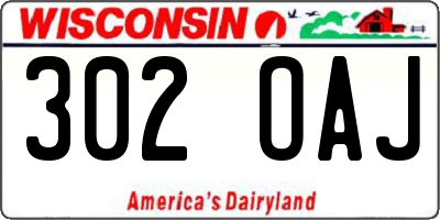 WI license plate 302OAJ