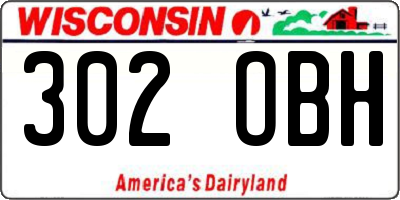 WI license plate 302OBH