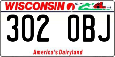 WI license plate 302OBJ