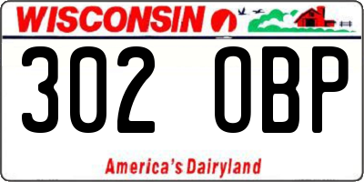 WI license plate 302OBP