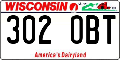 WI license plate 302OBT