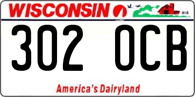 WI license plate 302OCB
