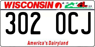 WI license plate 302OCJ