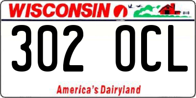 WI license plate 302OCL