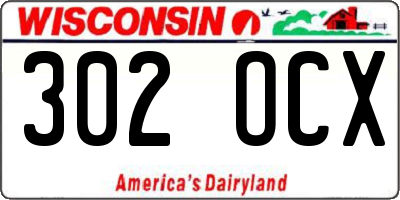 WI license plate 302OCX