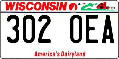 WI license plate 302OEA