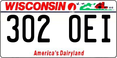 WI license plate 302OEI