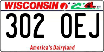 WI license plate 302OEJ