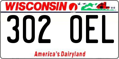 WI license plate 302OEL