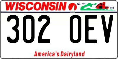 WI license plate 302OEV