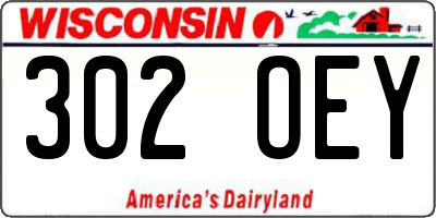 WI license plate 302OEY