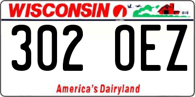 WI license plate 302OEZ