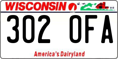 WI license plate 302OFA