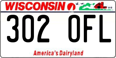 WI license plate 302OFL