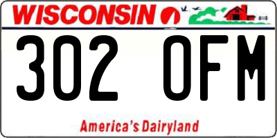WI license plate 302OFM