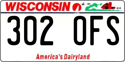 WI license plate 302OFS