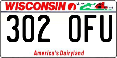 WI license plate 302OFU