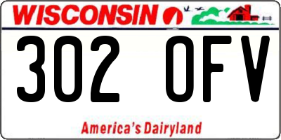 WI license plate 302OFV