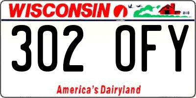 WI license plate 302OFY