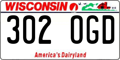 WI license plate 302OGD