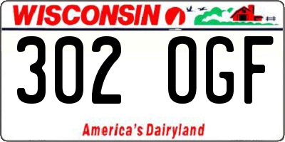 WI license plate 302OGF