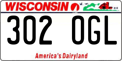 WI license plate 302OGL