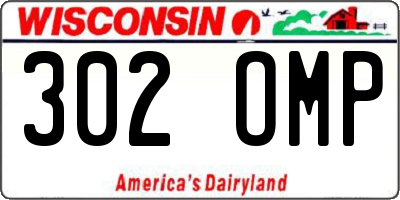 WI license plate 302OMP