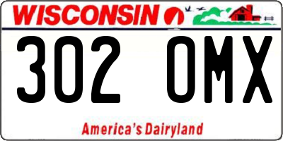 WI license plate 302OMX