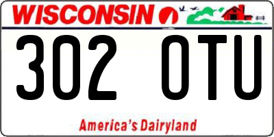 WI license plate 302OTU