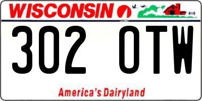 WI license plate 302OTW