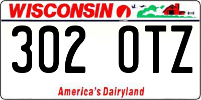 WI license plate 302OTZ