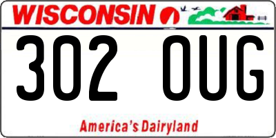 WI license plate 302OUG