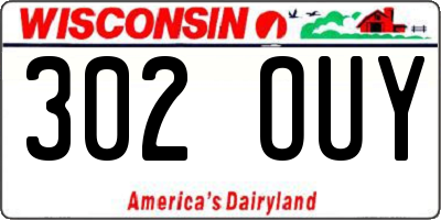 WI license plate 302OUY