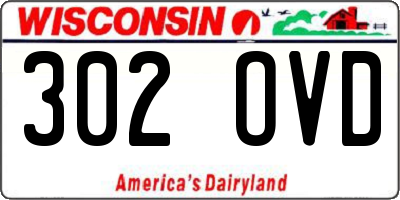 WI license plate 302OVD