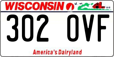 WI license plate 302OVF