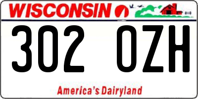WI license plate 302OZH