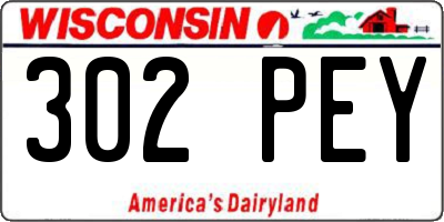 WI license plate 302PEY