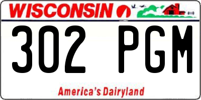 WI license plate 302PGM